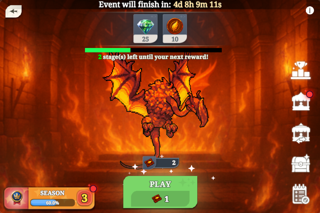 A screenshot showing Inferno's Rise event window