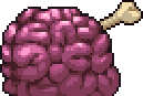 Arcanterra Halloween Horde boss icon - Meat Bone depicted as a textured pink brain mass with a single beige bone jutting from the right side.